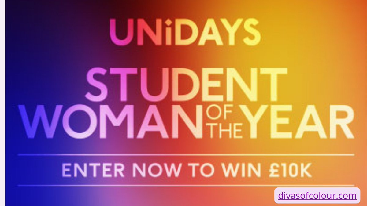 Student Woman of the Year! In celebration of #IWD2024, #UNiDAYS , the world’s leading Gen Z affinity network that enables students and graduates to discover savings, is launching its sixth annual Student Woman of the Year competition. divasofcolour.com/student-woman-…