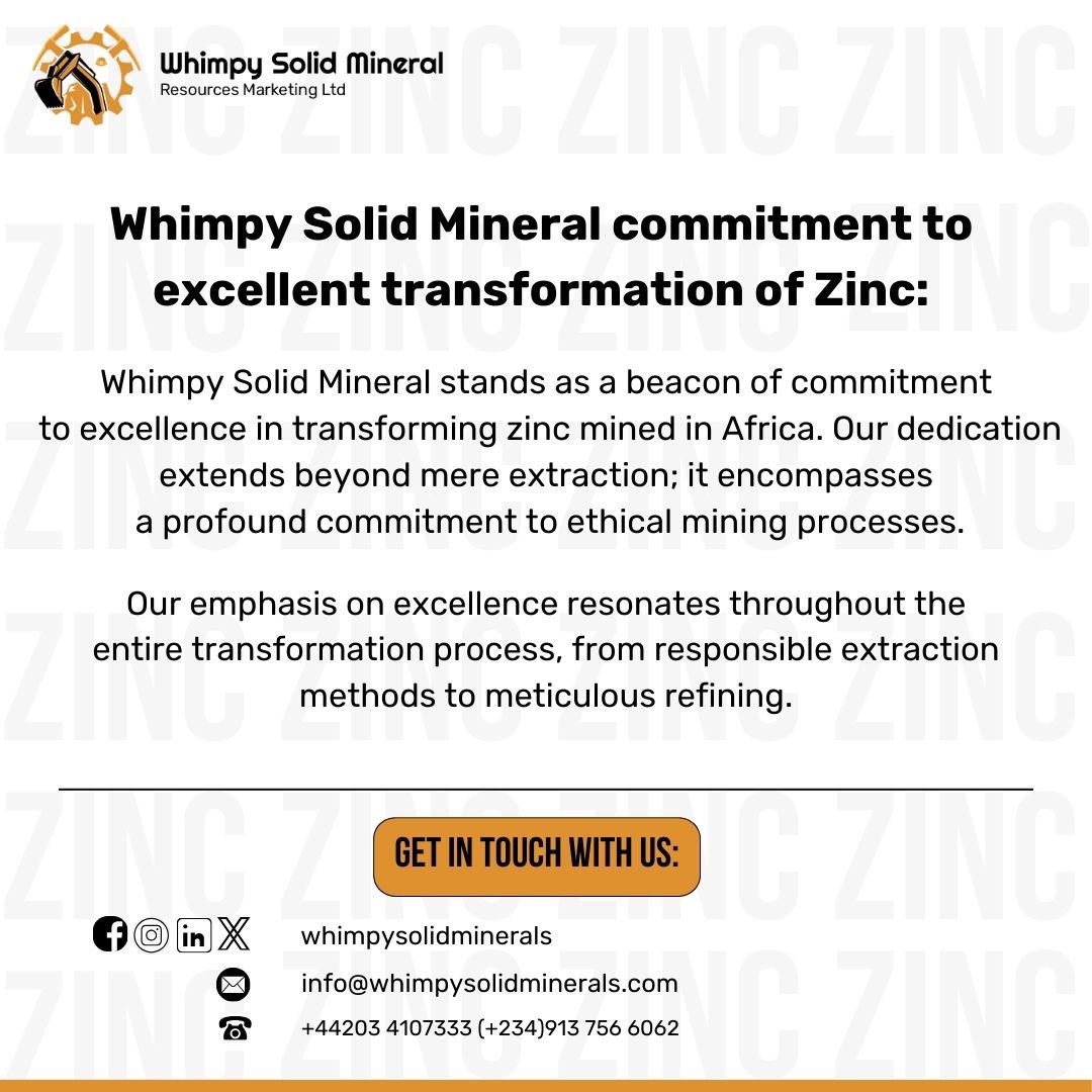 Unlocking the Power of Zinc with Whimpy Solid Minerals:Join us in exploring the essential role
of zinc.

For More Enquiry, visit whimpysolidmineral.co.uk/enquiry-form/

Visit whimpysolidmineral.co.uk/products/ to discover more about our sustainable minerals and its impact on the world.

#ethicallysourced
