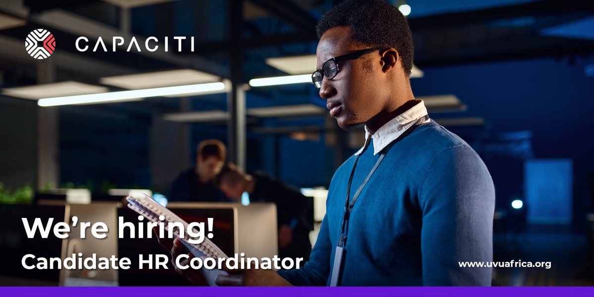 CAPACITI is on the lookout for a Candidate HR Coordinator to join our growing team in Johannesburg.
Read more: uvuafrica.com/job/candidate-…
#HRCoordinator #CAPACITI #Hiring