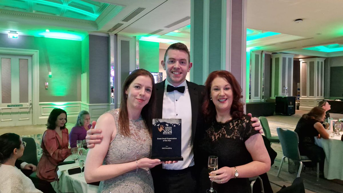 DGDShredding's tweet image. Everyone here at DGD Shredding is delighted that not only did we win the "Green Small Organisation of the Year" award but we also won the "Green Business of the Year" award at The Green Awards 2024.
#greenawardsirl #awardsnight #GreenAwards #greenawards2024