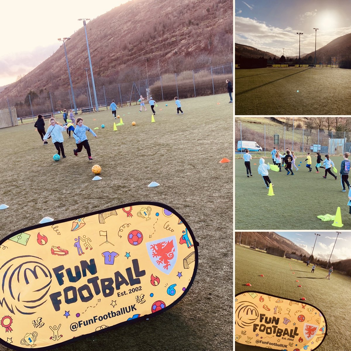 Fab @FunFootballUK @FAWales fun football sessions. Sunsets 🌅 in Glyncorrwg. Sessions every Tuesday through Easter hols. @GlyncorrwgAfc @GlyncorrwgPri Parents sign up here: play.faw.cymru/FAWFunFootball…