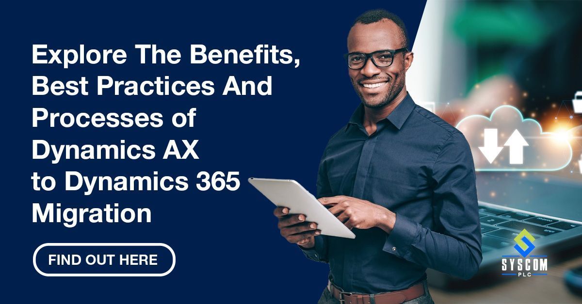 syscomplc's tweet image. Discover the advantages, best practices and processes of Dynamics AX to Dynamics 365 migration in our latest blog article. buff.ly/3wCexuN
#DynamicsMigration #DigitalTransformation #MicrosoftPartner