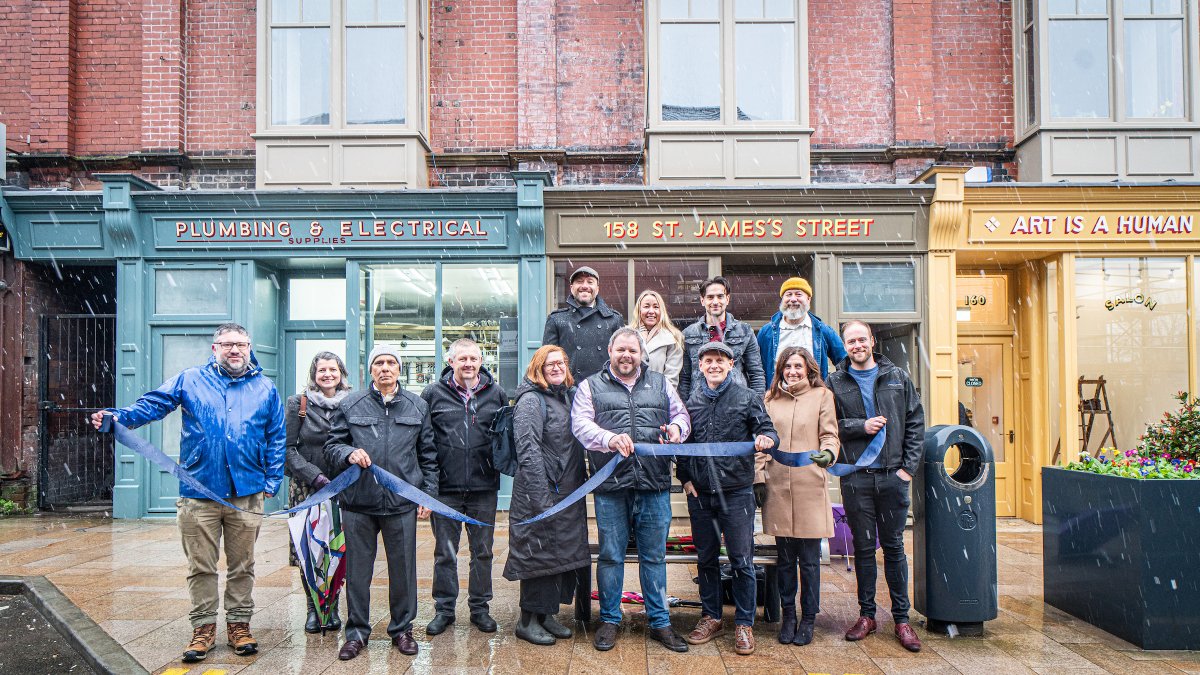 We joined Burnley MP @antony_hig and @burnleycouncil together with local people to celebrate the success of the town’s High Street Heritage Action Zone, centred on Lower St James’s Street. 🎉 #HistoricHighStreets