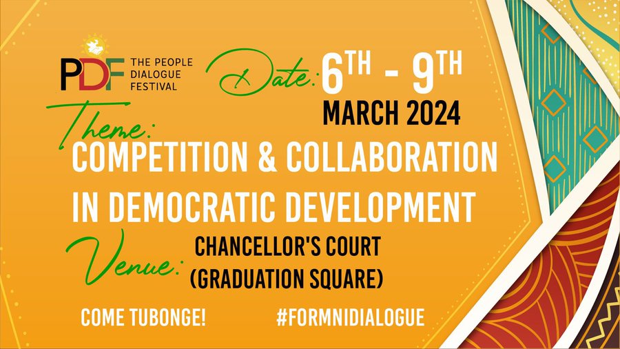 The People Dialogue Festival 2024 is on (6th - 9th March 2024) at the Chancellor's Court, University of Nairobi. It is free and open to all. Plan a visit and participate in important conversations on Kenya’s democratic space. Check out @thepdfestival for updates #FormNiDialogue