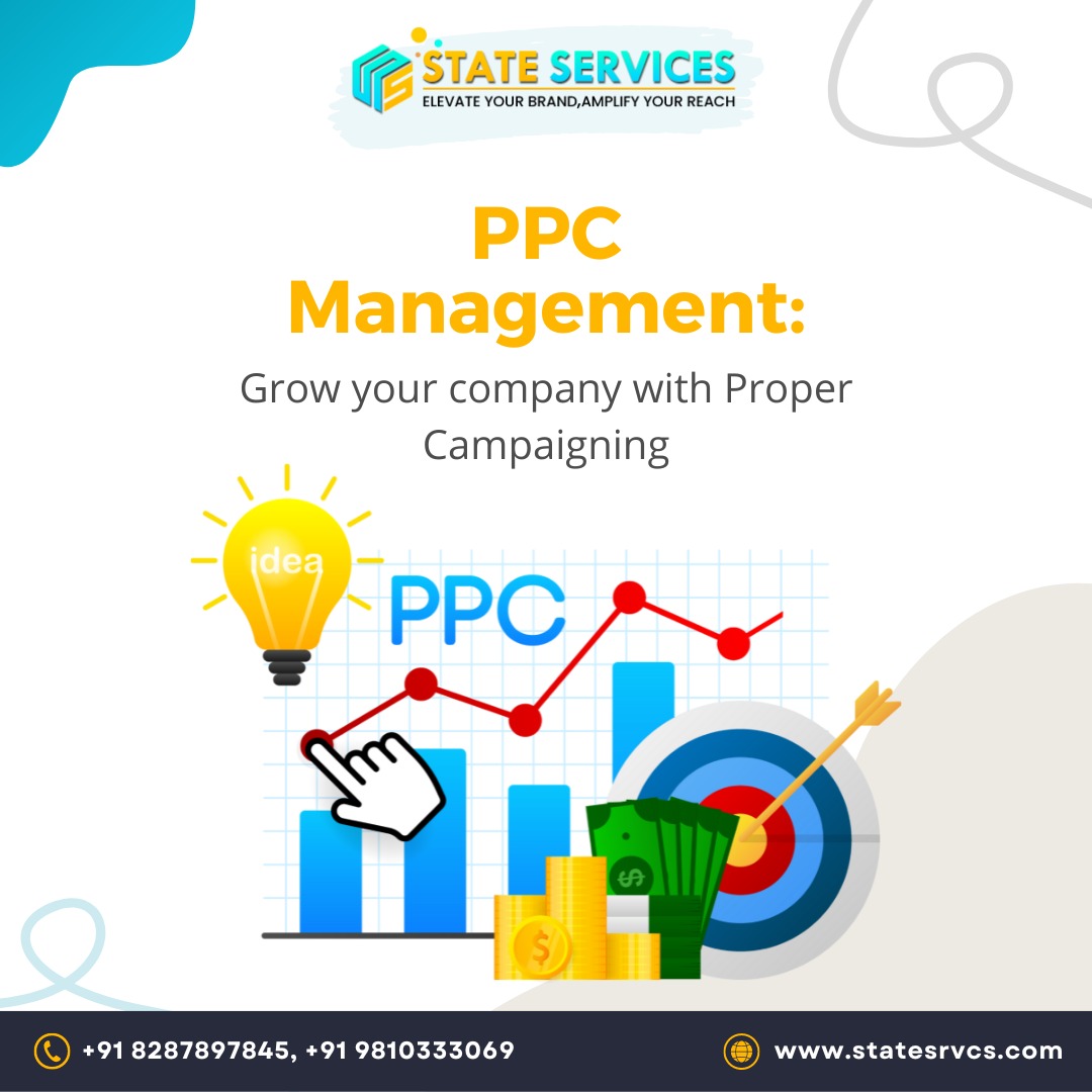 Effective pay-per-click management services can assist your company draw in targeted customers and increase conversions. These services will optimise your pay-per-click advertising campaigns. 
#stateservices #ppc #DigitalMarketing #ppc