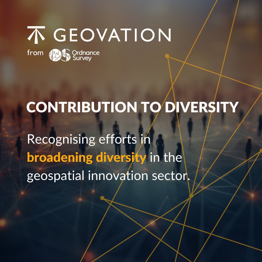 Do you know someone who is breaking down barriers to make the geospatial sector open to everyone? Nominate them for the Contribution to Diversity category at our Geospatial Innovation Awards. Find out more and submit your entries here: ow.ly/ZGyx50QLLZz