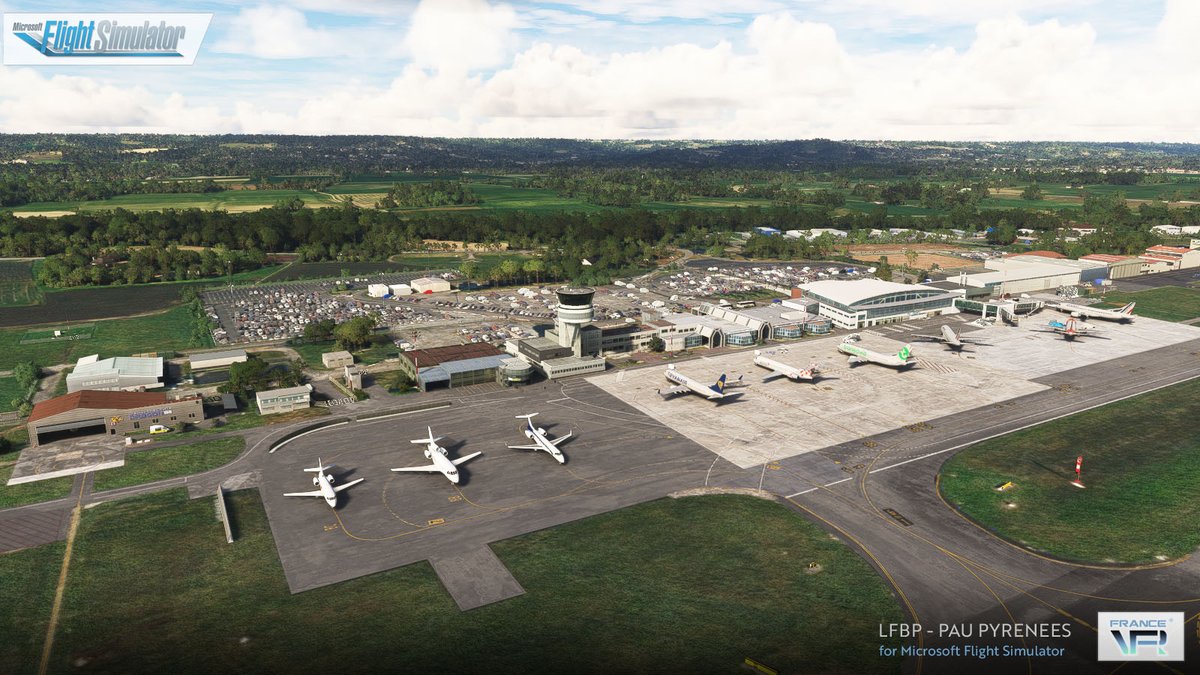New French airport from France VFR on sale - Pau Pyrenees Airport (LFBP) in the New Aquitaine region! tinyurl.com/5n83vchu #FS2020 @MSFSofficial #MSFS