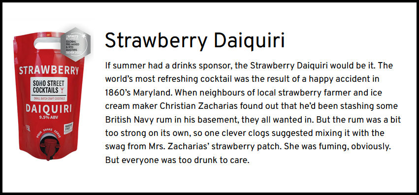 When you sell products with an interesting backstory, tell the interesting backstory. Written in Liverpool. Now on the World Wide Web (via Soho 🍸). Part of a full marketing strategy project working with Bright/Shift agency (and @MattWWebster) for their client @sohococktails.