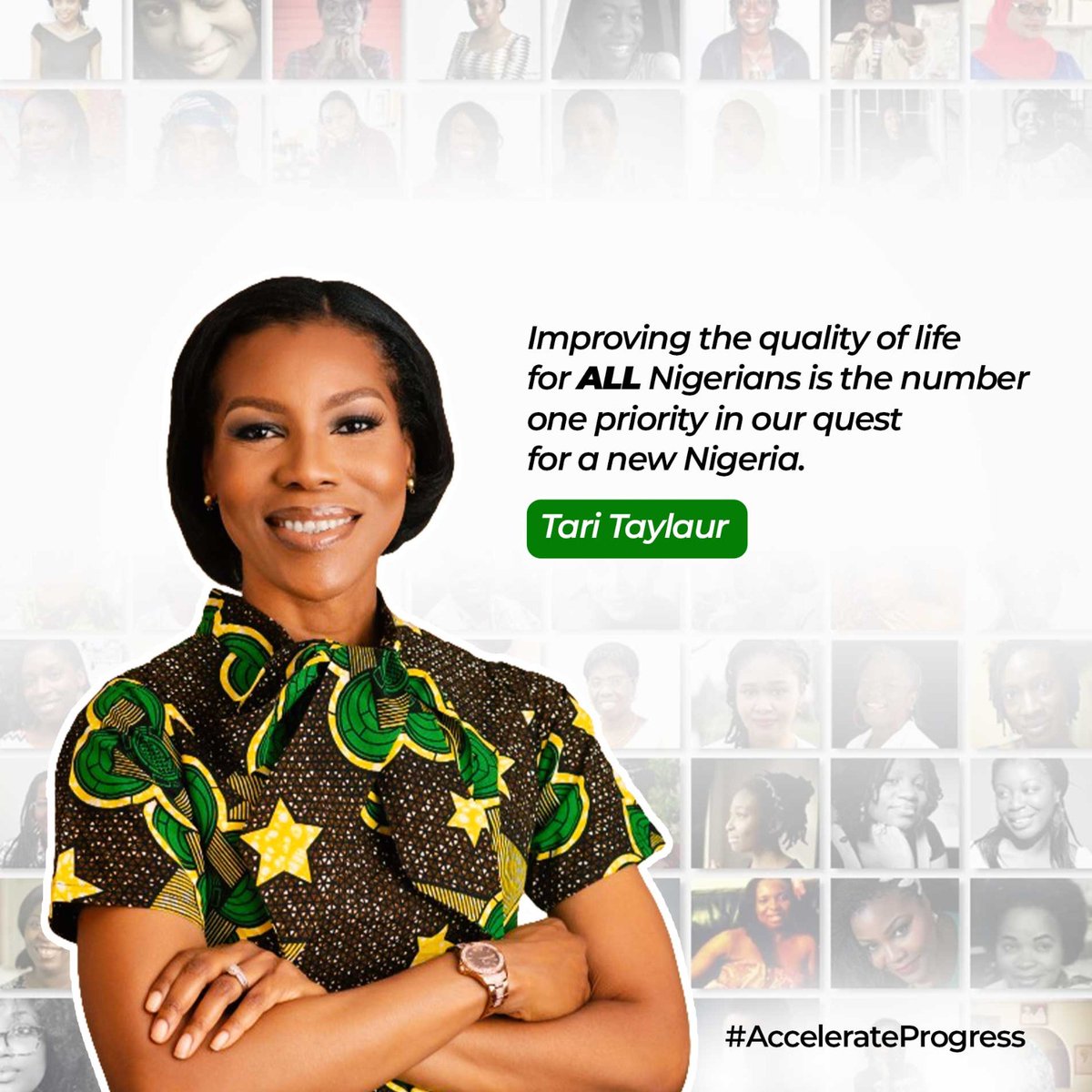 Imagine a Nigeria where every citizen lived in a decent, secure home; in the safety of thriving communities where anybody can amount to his/her highest potential.
#accelerateprogress