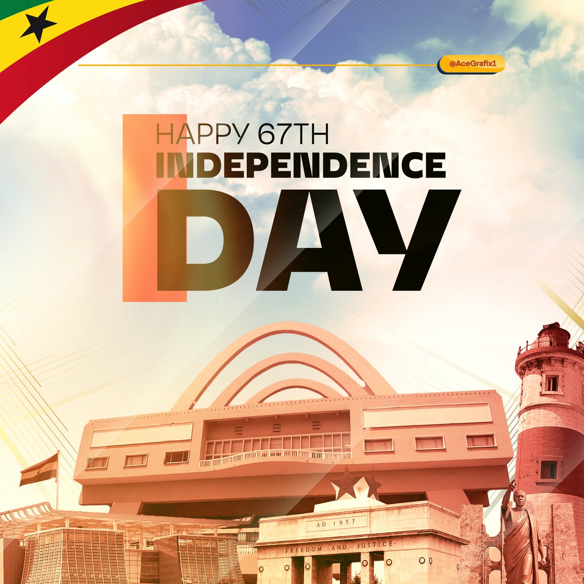 Happy 67th Independence Day to Y'all 🇬🇭 
.
.
#acegrafix #Ghana #independenceday #6thmarch #designer #designinspiration #design #designjob #designoftheday #graphics #graphicdesign #graphicdesigningjobs #flyerdigital #flyerdesign #exploretocreate #explorepage✨ #explorar #explore