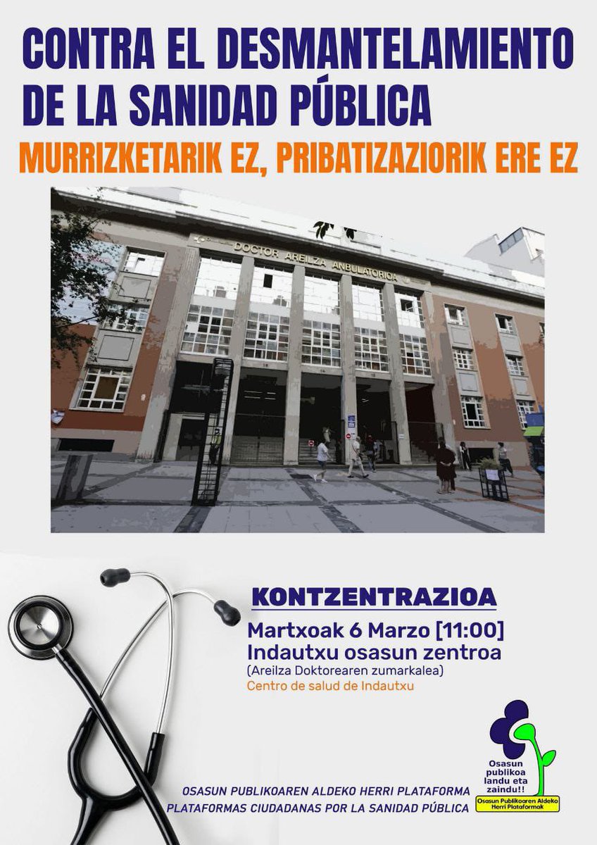 Murrizketarin ez! Pribatuzaziorik ere ez!

Gaur auzoan zita garrantzitsua dugu
👇👇👇