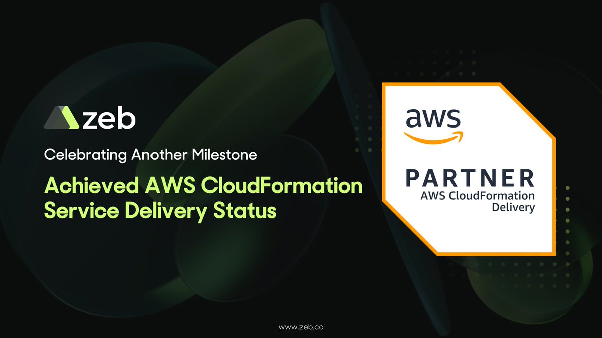 zeb_global's tweet image. 🎉 Exciting News! zeb has just been awarded the @AWS CloudFormation Service Delivery designation! 🚀 #AWSCloudFormation #zeb #aws