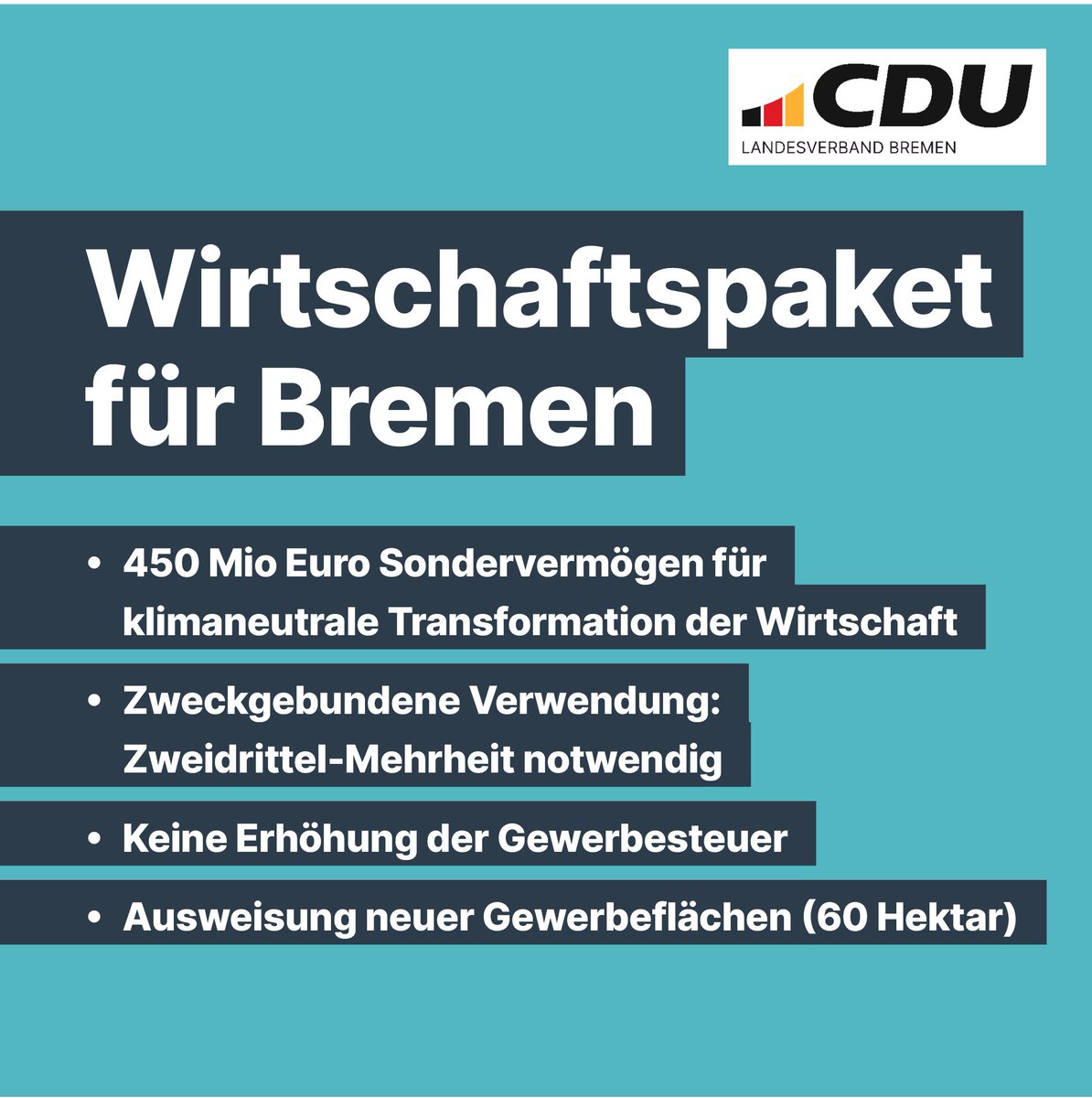 Wir stehen zum Industriestandort und den Stahlwerken und stellen mit unserem Wirtschafts- und Klimaschutzpaket gemeinsam mit dem Senat die Weichen für eine erfolgreiche Zukunft. Für die Wirtschaft. Für das Klima. Für die Arbeitsplätze. Für die Menschen. #Bremen #Bremerhaven