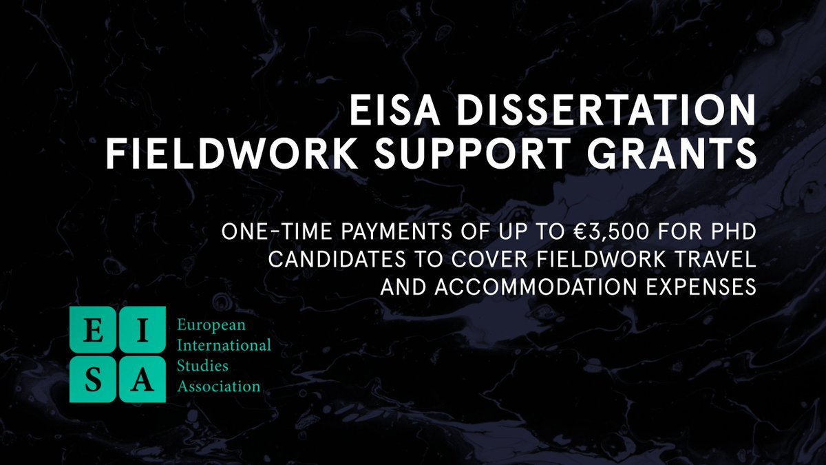 📣 We’re happy to announce our new initiative… 💸 EISA Dissertation Fieldwork Support Grants are designed for PhD students who lack the finances for fieldwork travel 🔗 More information: bit.ly/EISAdfsgrants 🧵