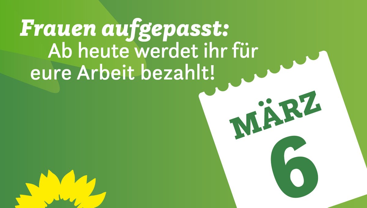 #EqualPayDay - Frauen in 🇩🇪 arbeiten im Durchschnitt 65 Tage eines Jahres umsonst! Also bis heute! Denn sie verdienen - auch 2023 noch - 18% weniger als Männer! Pro Stunde sind das Ø 4,46€ weniger. Woran liegt das? 🧵 1/7