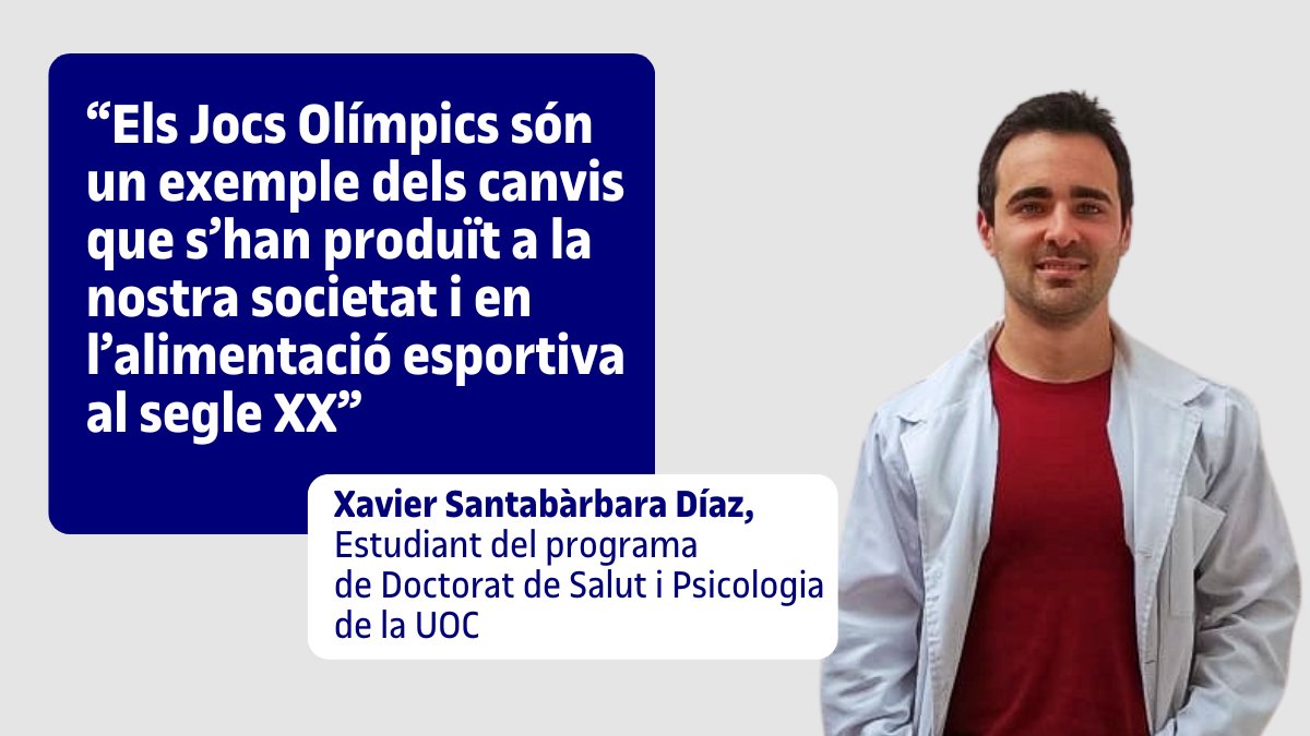 🗨️ 'He gaudit molt la tesi: m’ho he plantejat com si estigués escrivint un llibre'.

👨‍💻 Xavier Santabàrbara Díaz, estudiant de @UOCphd, ens explica les principals conclusions de la seva tesi sobre #JJOO i #NutricióEsportiva.

👉  dozz.es/ua2ij1 cc @fxmedina @LauraEsquius