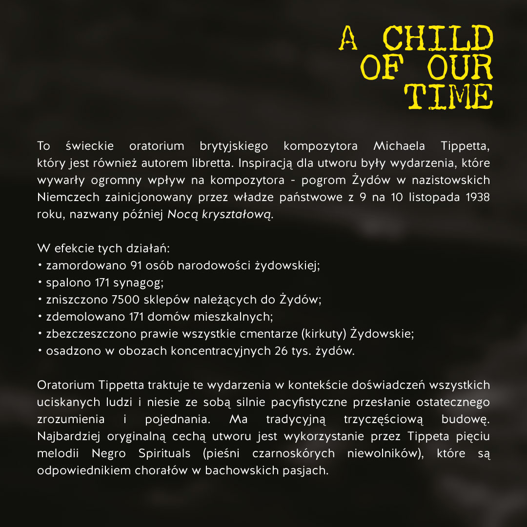 💬 W najbliższą 𝘀𝗼𝗯𝗼𝘁𝗲̨ w naszej sali koncertowej zabrzmi niezwykle poruszające dzieło - oratorium "A Child Of Our Time" Michaela Tippetta.
🎟️ bilety: tiny.pl/dmxxc
Zapraszamy!

<a href="/Grupa_Enea/">Enea</a> mecenas FP
<a href="/STRABAG_PL/">STRABAG Biuro Prasowe</a> sponsor strategiczny sezonu
