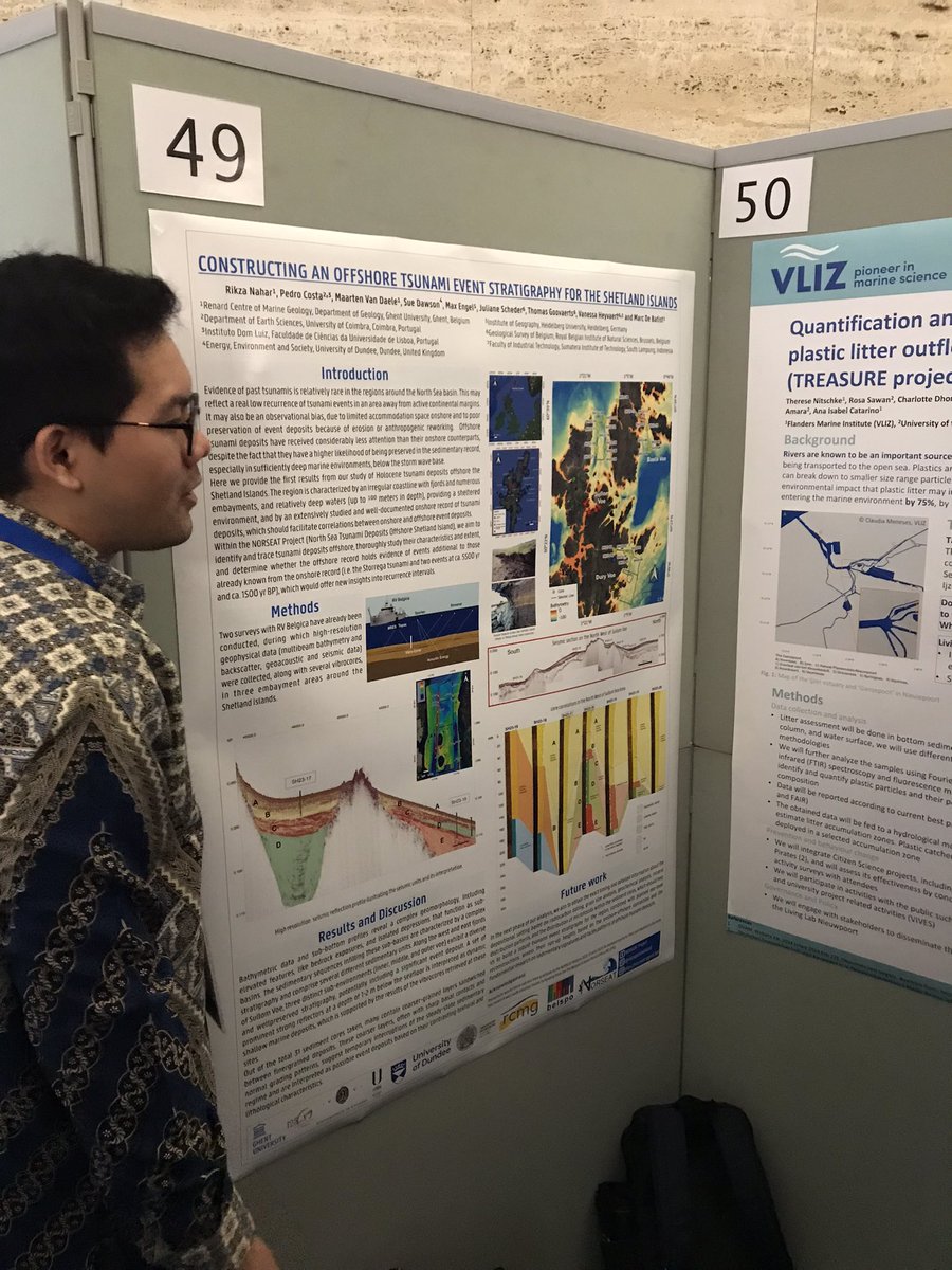 @VLIZnews Marine Science Day #VMSD24: poster presentation by Rikza Nahar about results obtained the @norseatshetland project, funded by @belspo and conducted on board of @HowBigIsBelgica