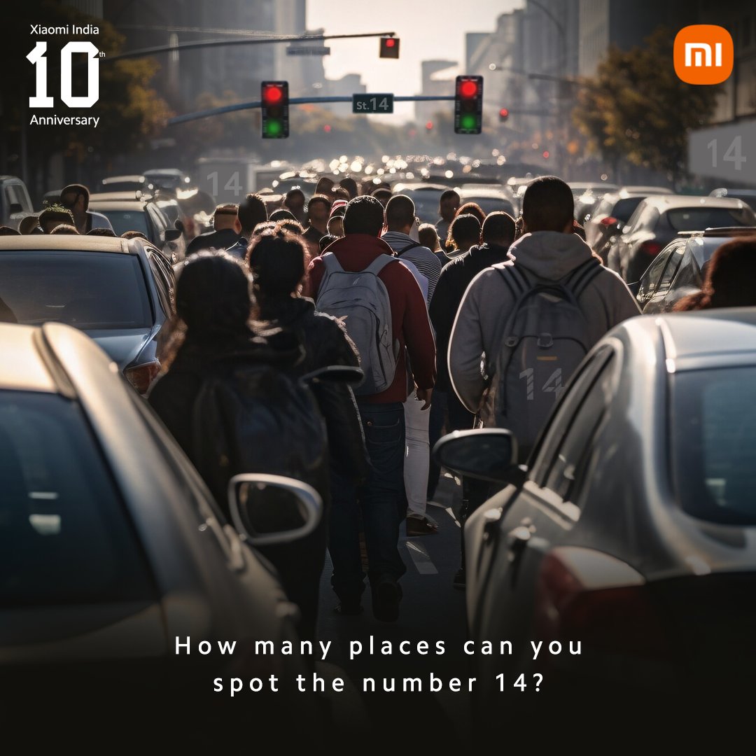 XiaomiIndia's tweet image. Time for a fun challenge! 
Can you spot the number 14 hidden in different places?

Share your answers in the comments below using #Xiaomi14Series #SeeItInNewLight!