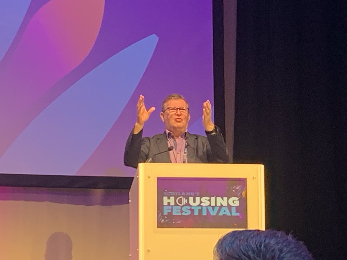 Prof. Duncan MacLennan sorting out the housing system at #housingfestival today #cihscotland