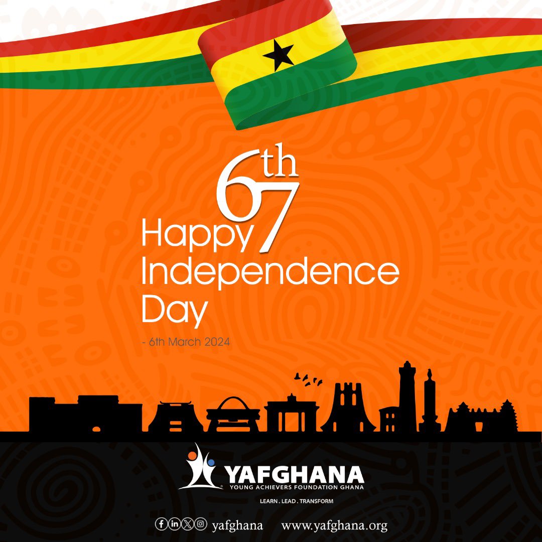 On this day, may we remember our brave heroes who fought for our nation’s independence and those veterans who protected our freedom in all the other wars on this important holiday. Happy Independence Day! #yafghana #GhanaAt67 #GhanaIndependenceDay