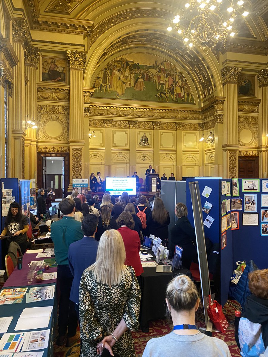 Attending the <a href="/STEMedscot/">STEM @ Education Scotland</a> Expo Event today at Glasgow City Chambers with our <a href="/YoungSTEMLeader/">Young STEM Leader</a> from <a href="/SaintAndrews3/">St. Andrew's PS & NC</a> and <a href="/MargaretsHigh/">St Margaret's HS</a>. Keynote speaker just now is  <a href="/GraemeDeyMSP/">Graeme Dey</a>. Looking forward to running our practical activity later.