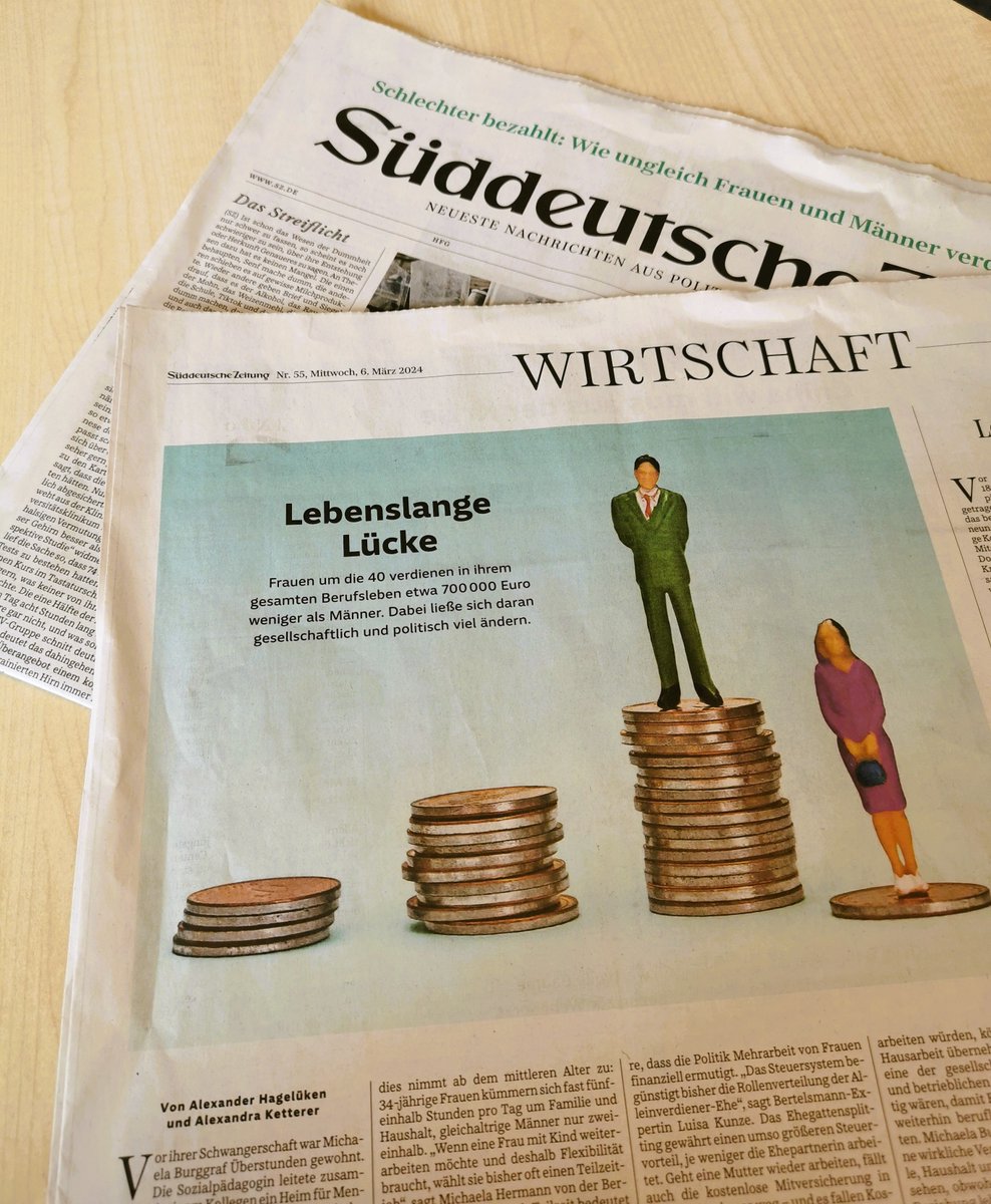 #EqualPay ist nur ein Teil der Geschichte: Unser neues Factsheet gibt eine Übersicht zu #GenderGaps und #Gleichstellung am #Arbeitsmarkt📊bertelsmann-stiftung.de/de/unsere-proj……  
Danke @Hagelueken @AleanaKe @SZ für die prominente Aufbereitung, die dem Thema die nötige Aufmerksamkeit gibt!