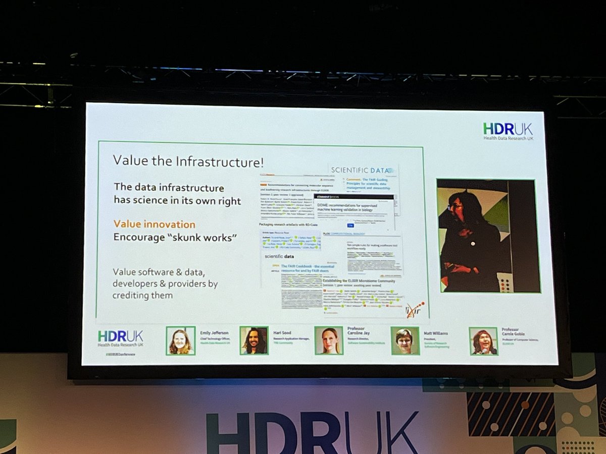 Great opening session on day 2 of #HDRUKconference incl. @SoftwareSaved @ResearchSoftEng @ElixirNodeUk #UKTRE on the importance of software innovation and communities