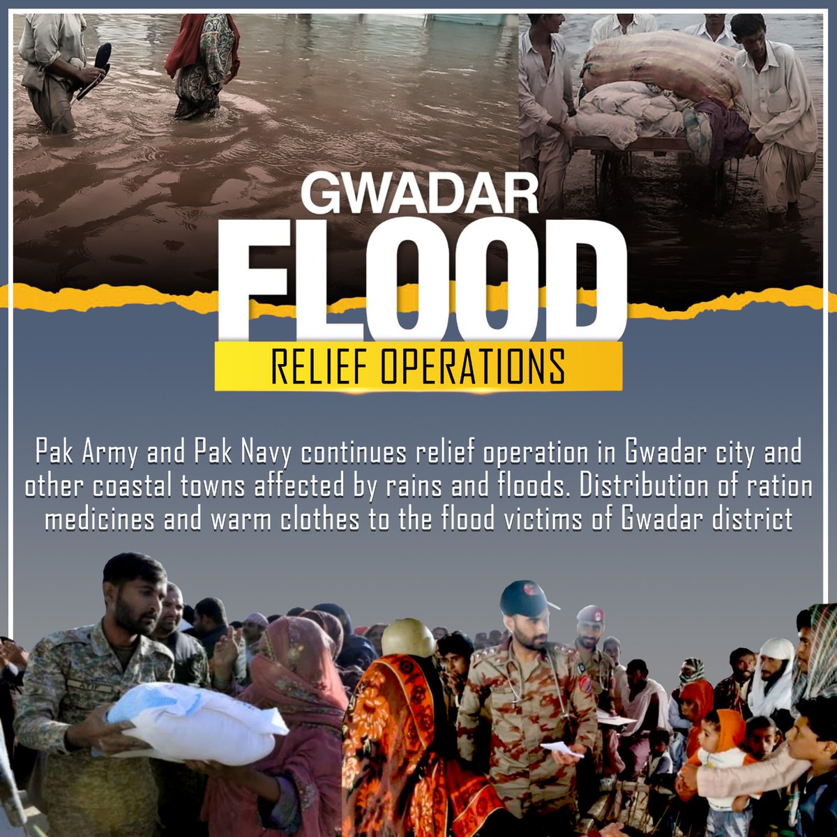 Heroes in Uniform: Army Extends Helping Hand to Flood-Stricken Gawadar 💙🌊 #UnityInAdversity #SaluteToService'
#Balochistan #เฟสล่ม