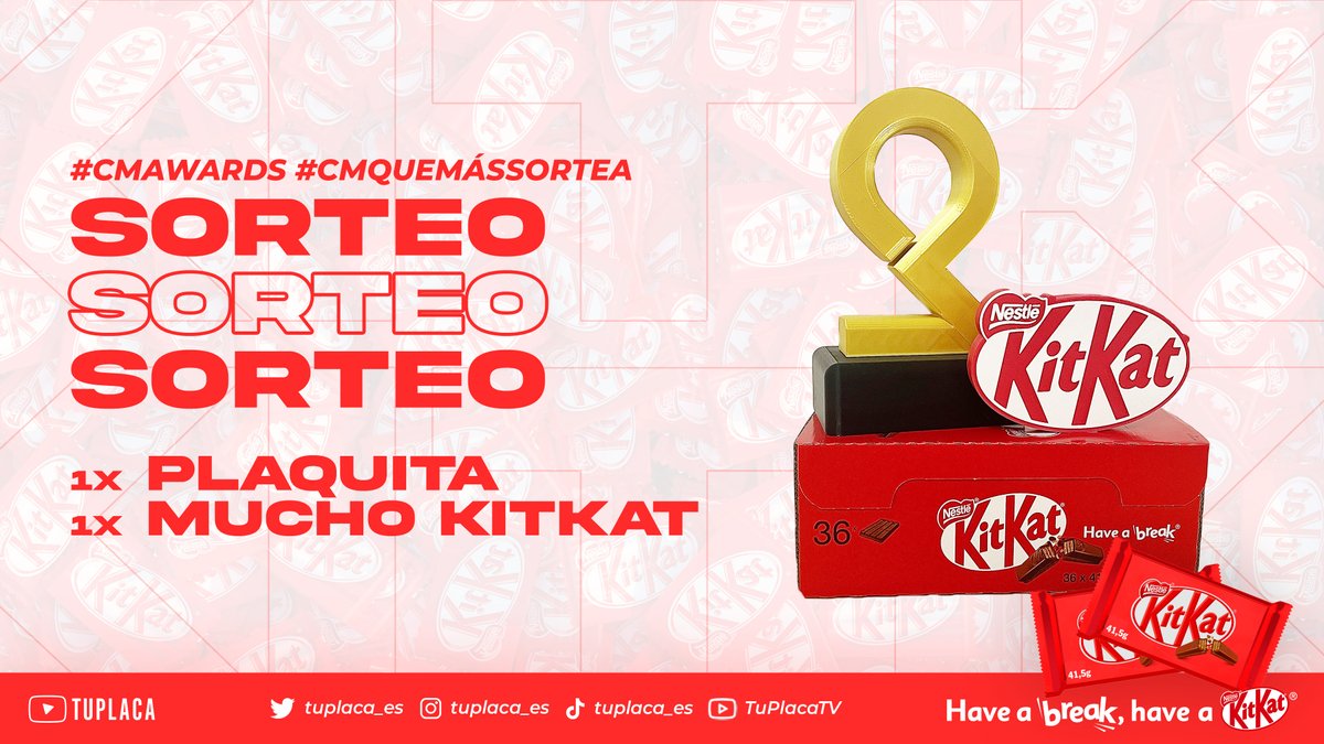 ¡SIN AVISAR! 🫣🆘

Os traigo un sorteo bastante especial, para tomarnos un buen "break" de todo 🤪

Requisitos para participar:
- Seguir a <a href="/kitkatspain/">KitKat España</a> 
- Seguir a <a href="/tuplaca_es/">tuplaca.es</a> 
- RT al tweet y mucho amor 🩷

#CMawards #CMQueMásSortea #HaveABreak
