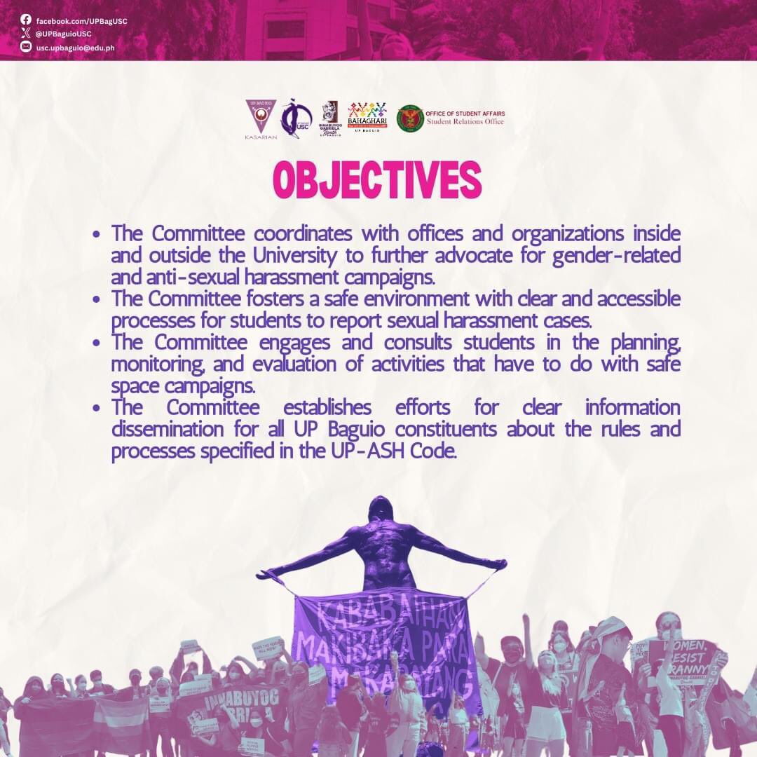 #WomensMonth2024 | GET TO KNOW THE SAFE SPACES COMMITTEE The Safe Spaces Committee was established with the overarching objective of coordinating the planning and execution of gender campaigns, thereby amplifying the advocacy for creating an environment at the University