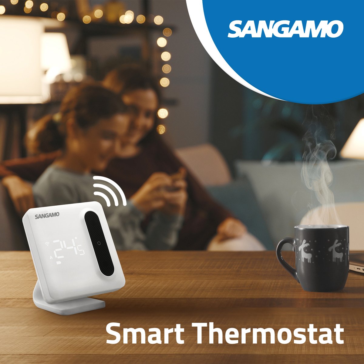 Control your heating from anywhere with the Sangamo Wi-Fi Thermostat and ClickSmart+ app! 📱 There's no need to leave your comfort zone. Learn more 👉 ow.ly/ospE50QMm2N #Wifi #SmartHome #Sangamo #ESP