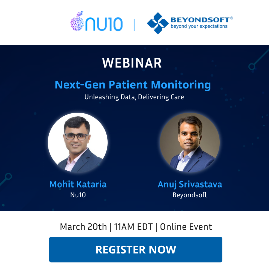 Nu10Tech's tweet photo. "Next-Gen Patient Monitoring: Unleashing Data, Delivering Care"

Join the webinar on 20th March at 11:00 AM EDT.

Click below to save your spot!

https://t.co/62PB9R7z62

#Nu10 #Beyondsoft #NextGenRPM #webinar  #webinaralert #HealthcareInnovation  #webinar2024 #PatientCare https://t.co/cvN5EKJiOh