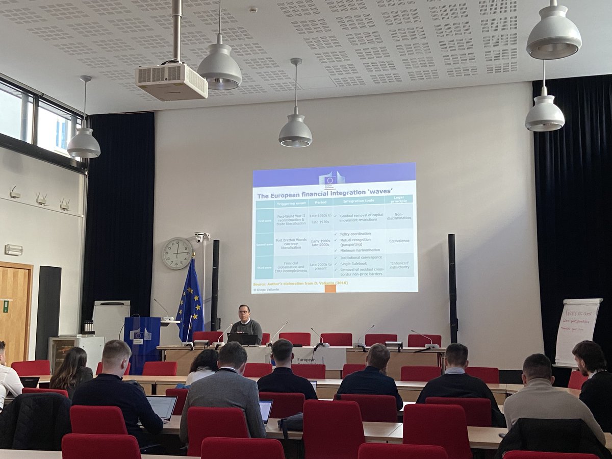 We moved on to DG FISMA with a great presentation about Capital Markets Union #CMU & #macroprudential policies for Non-Bank Financial Institutions #NBFI
by Diego Valiante @DiegoValiante @EU_Finance @EU_Commission

#NGEULaw Jean Monnet Module #studytrip #EULaw #LLM @DCU @LawGovDCU
