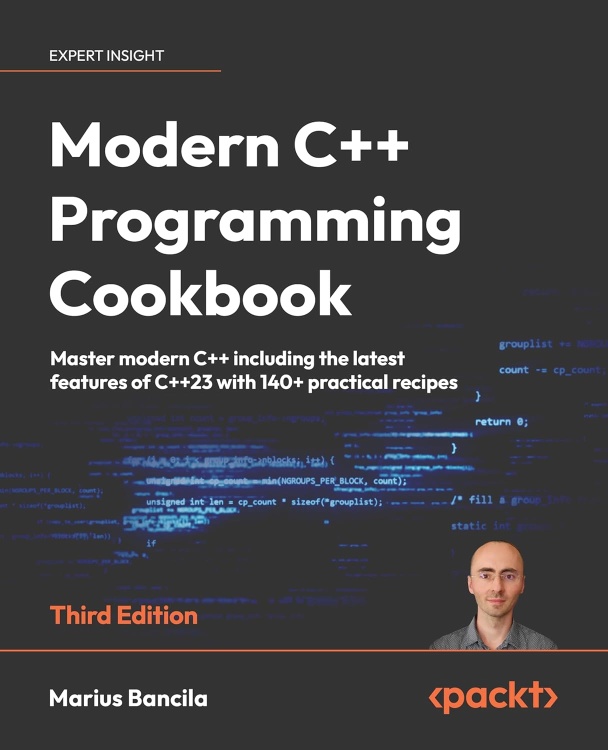mariusbancila's tweet image. I'm please to announce that the Third Edition of my book Modern C++ Programming Cookbook has been published by @PacktPublishing!

✍️ mariusbancila.ro/blog/2024/03/0…

🛒 Amazon: a.co/d/htQH8Z4
🛒Packtpub: packtpub.com/product/modern…

The 3rd edition is focused on C++23 but covers…