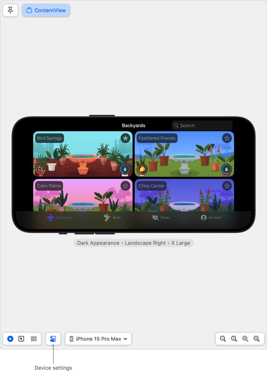 sparrowcode_'s tweet image. Туториал как работать с Xcode-превью. С Xcode 15 оно умеет не только со SwiftUI, но и c UIKit

Вдруг кто-то не знал — можно выводить одновременно портретную и альбомную ориентации, скейл или светлую-темную темы (см. скриншот)

developer.apple.com/documentation/…
