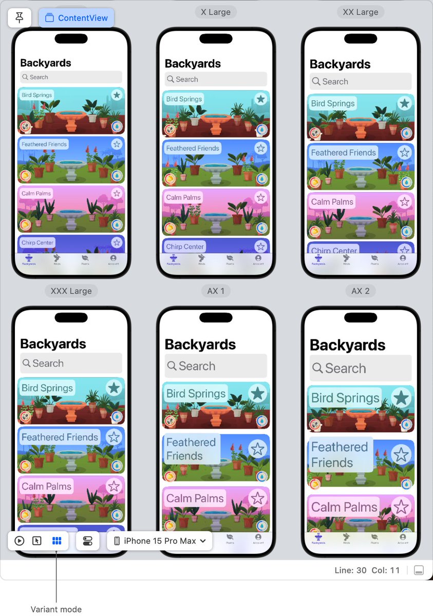 sparrowcode_'s tweet image. Туториал как работать с Xcode-превью. С Xcode 15 оно умеет не только со SwiftUI, но и c UIKit

Вдруг кто-то не знал — можно выводить одновременно портретную и альбомную ориентации, скейл или светлую-темную темы (см. скриншот)

developer.apple.com/documentation/…