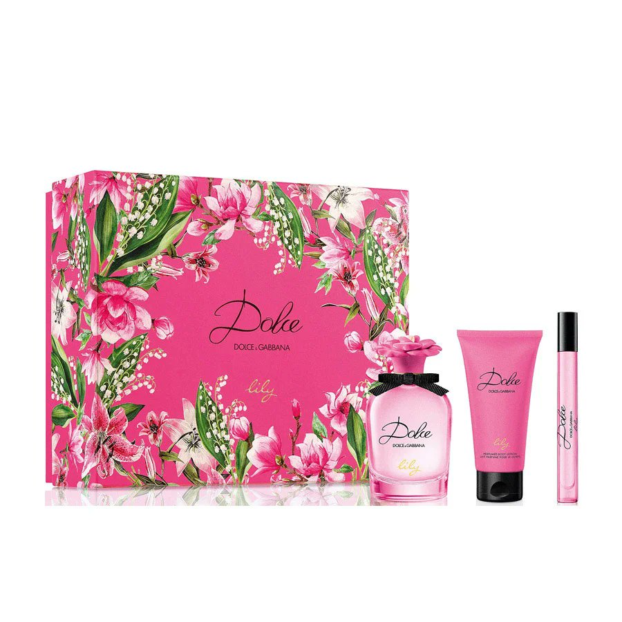 A beautiful #gift for #mothersday is the #dolcegabbana Lily Gift Set . A #floral fruity #fragrance for women and this set contains a 75ml EDT & a #handbag size and & a luxurious #bodylotion #Shop today at solippy.co.uk #solippy #skincare #beauty #epsom #surrey