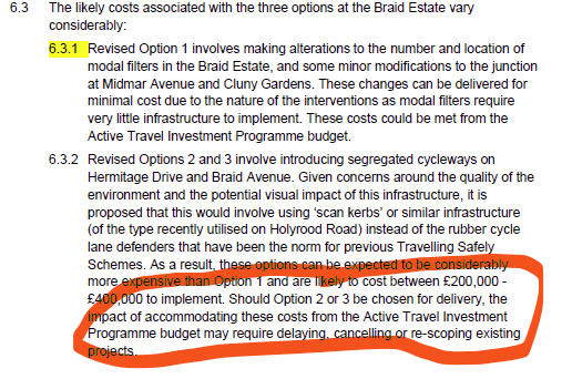 SpokesLothian's tweet photo. @SW20Ed @johnrobson87 @blackfordsafer1 @PLACEEdinburgh @best_edinburgh @LivingStreetsEd @Cyclesouthedin #BraidEstate #climatecrisis

Seems bizarre that 1st choice of 50% of residents responding means more through-traffic and less onstreet car parking

Even so, should Council cut £200K-£400K from other 🚶‍♀️👩‍🦽🚲projects (which ones?) to achieve this🚙increase?

@KayleighFONeill @edfoc https://t.co/fEXSMzRTGf