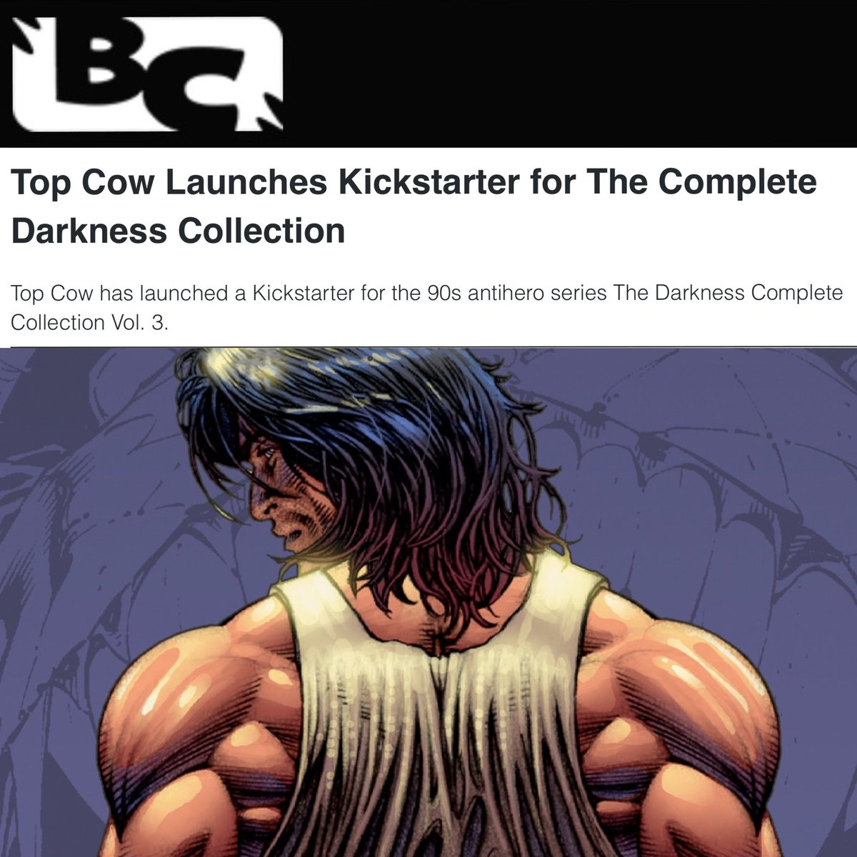 TopCow's tweet photo. Havenโt heard the news? Top Cow has launched THE COMPLETE DARKNESS COLLECTION VOL. 3. We hope you will become a backer and share the projecthttp://kck.st/49XgGQh.
@bleedingcool: https://t.co/yBwUHLtKqS
#kickstarter #bleedingcool #thedarkness #image #imagecomics #topcowcomics https://t.co/gtQZnmx2Gm