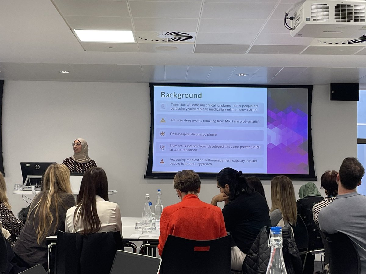 Dr Justine Tomlinson (@just_greenwood) on Twitter photo The wonderful <a href="/PharmHadeel/">Hadeel Mohamed</a> discussing her lit review progress <a href="/YHPSRC/">NIHR Yorkshire and Humber PSRC</a> #SafetyNetPhD - 13 measures identified for assessing older people’s meds self-management capability at care transitions 🏥 🏡 very adherence focused; often don’t meet all domains of self-management! <a href="/UoBPaMS/">UoBPharmMedSci</a> The wonderful <a href="/PharmHadeel/">Hadeel Mohamed</a> discussing her lit review progress <a href="/YHPSRC/">NIHR Yorkshire and Humber PSRC</a> #SafetyNetPhD - 13 measures identified for assessing older people’s meds self-management capability at care transitions 🏥 🏡 very adherence focused; often don’t meet all domains of self-management! <a href="/UoBPaMS/">UoBPharmMedSci</a>