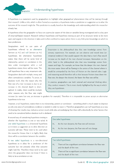 theislandgeogr's tweet image. 🌍🔍#FridayFieldwork

Every Friday I showcase a resource which might make planning and delivering geography fieldwork a little easier. This week...

Understanding Hypotheses Guide
tinyurl.com/2myx9cnp