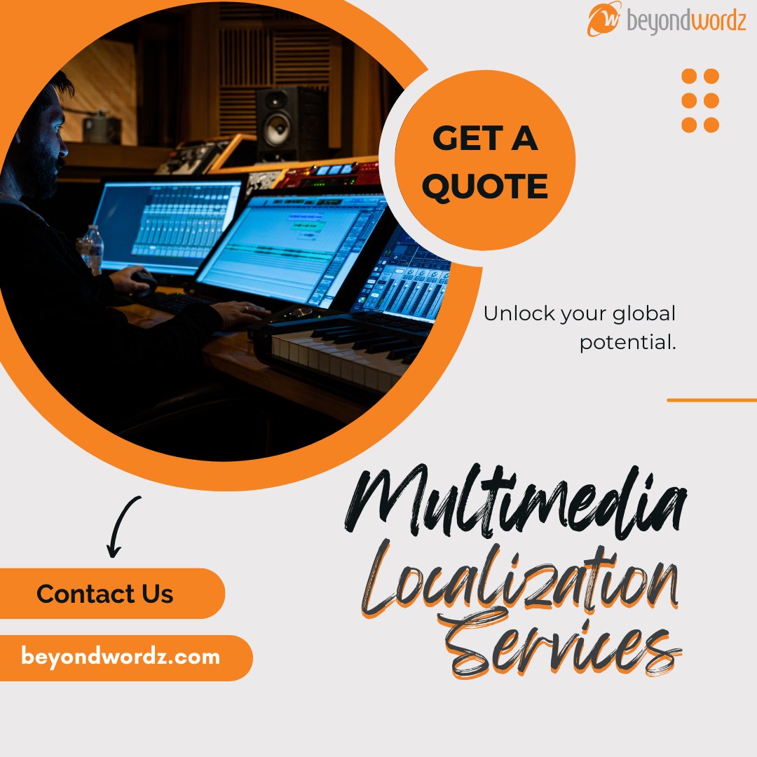 WordzBeyond's tweet image. The World is waiting. Are you ready to speak its #language?

Our multimedia #localization services empower you to connect with audiences worldwide. Contact us today &amp;amp; unlock your global potential.
beyondwordz.com/multimedia-loc…

#multimedialocalization #TRANSLATION #localizationservices