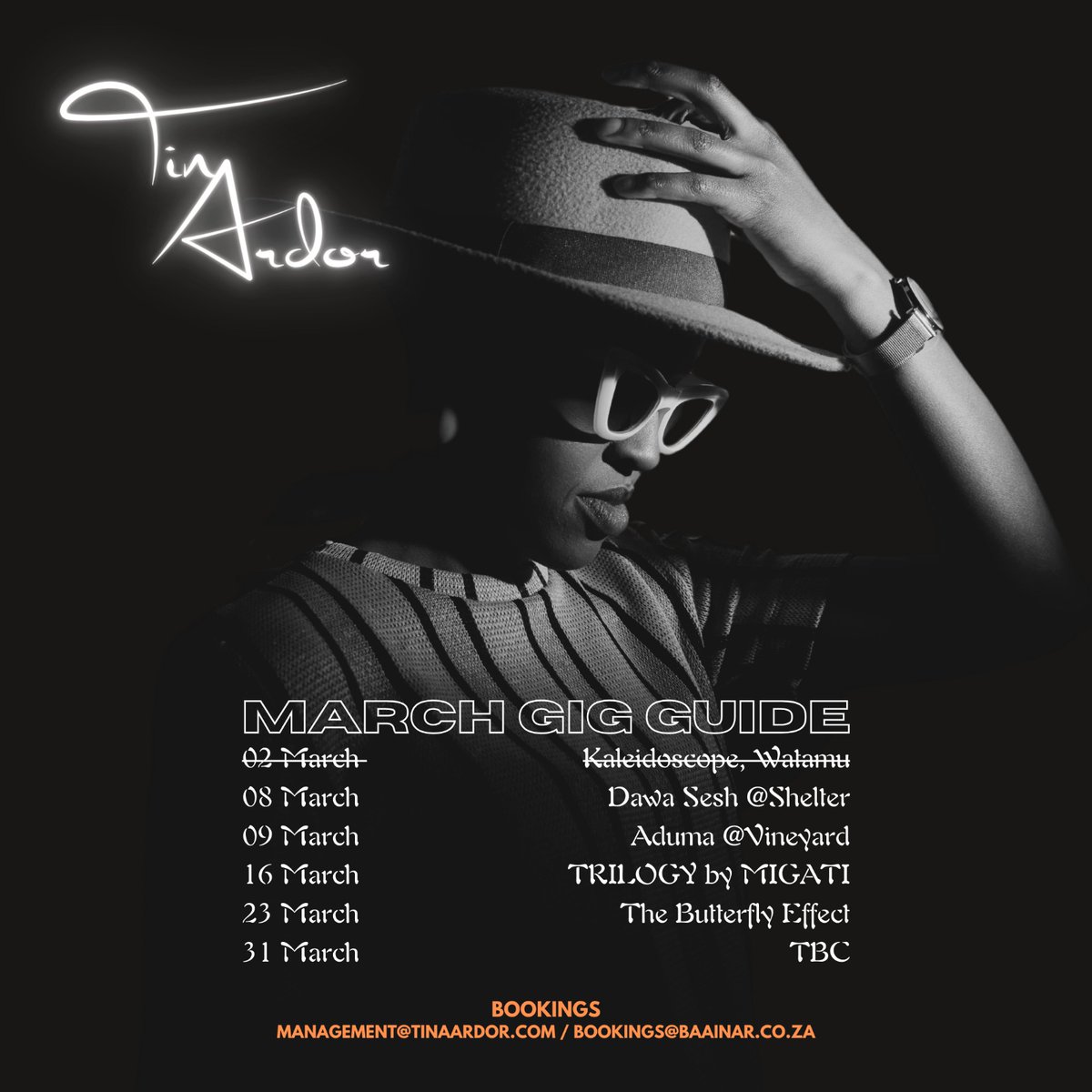 TinaArdor's tweet image. 🌼 After a very successful Kaleidoscope Festival performance, I&apos;m charged to share this energy with y&apos;all on other stages this March!! 🌼

Peep the dates/venues and I&apos;ll see you on the dancefloor 💃🏽
#gigguide

Cc @dawa_movement @AdumaKenya @migatimusic