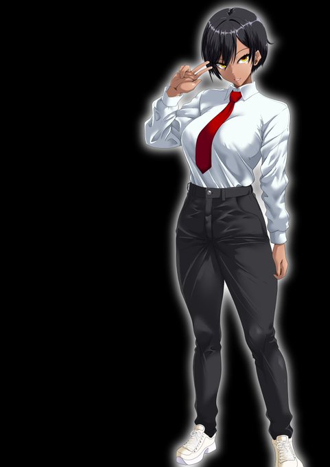 次回のビンボーイッシュコレクションはこの方。
カッコよく描けたと思います……キャラの描き分けは大変ですね。 