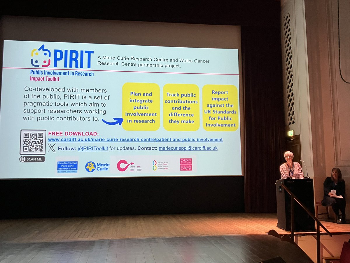 Public Involvement in Research Impact Toolkit (@piritoolkit) on Twitter photo Public contributor and <a href="/PIRIToolkit/">Public Involvement in Research Impact Toolkit</a> team member, Julie Hepburn, talking about this successful partnership project between <a href="/theWCRC/">Wales Cancer Research Centre</a> <a href="/MCPCRCCardiff/">Marie Curie Research Centre, Cardiff</a> and the public. #WCRC24 Public contributor and <a href="/PIRIToolkit/">Public Involvement in Research Impact Toolkit</a> team member, Julie Hepburn, talking about this successful partnership project between <a href="/theWCRC/">Wales Cancer Research Centre</a> <a href="/MCPCRCCardiff/">Marie Curie Research Centre, Cardiff</a> and the public. #WCRC24