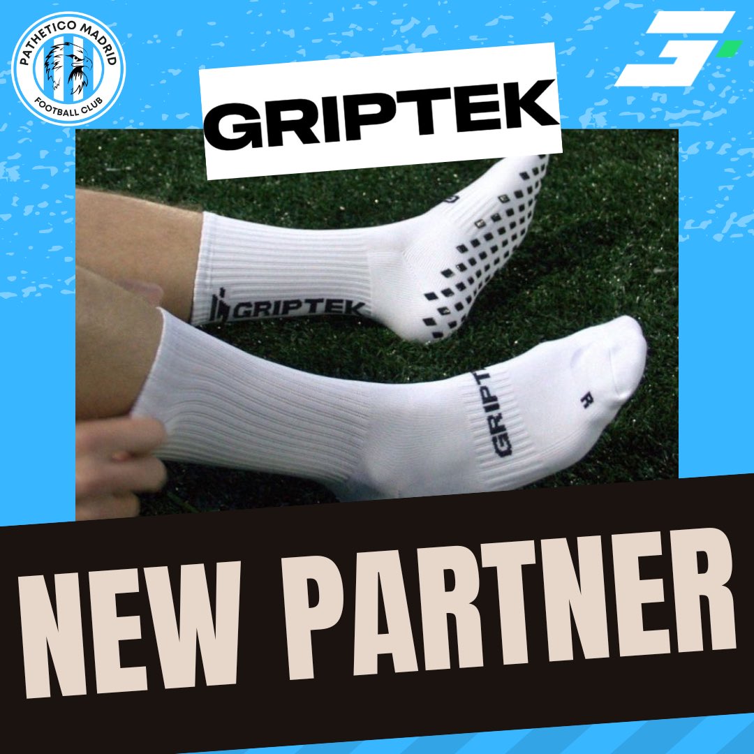 🤝 𝗣𝗔𝗥𝗧𝗡𝗘𝗥𝗦𝗛𝗜𝗣 𝗔𝗡𝗡𝗢𝗨𝗡𝗖𝗘𝗠𝗘𝗡𝗧 🤝 🧦 𝗚𝗿𝗶𝗽𝗧𝗲𝗸 join our Family as the ever-growing gripsock company is expanding, aiming to reach all walks of life across football. 💸 PMFC10 for 10% off 🔗 griptek.co.uk 🦅 | #HalaPathetico #griptek