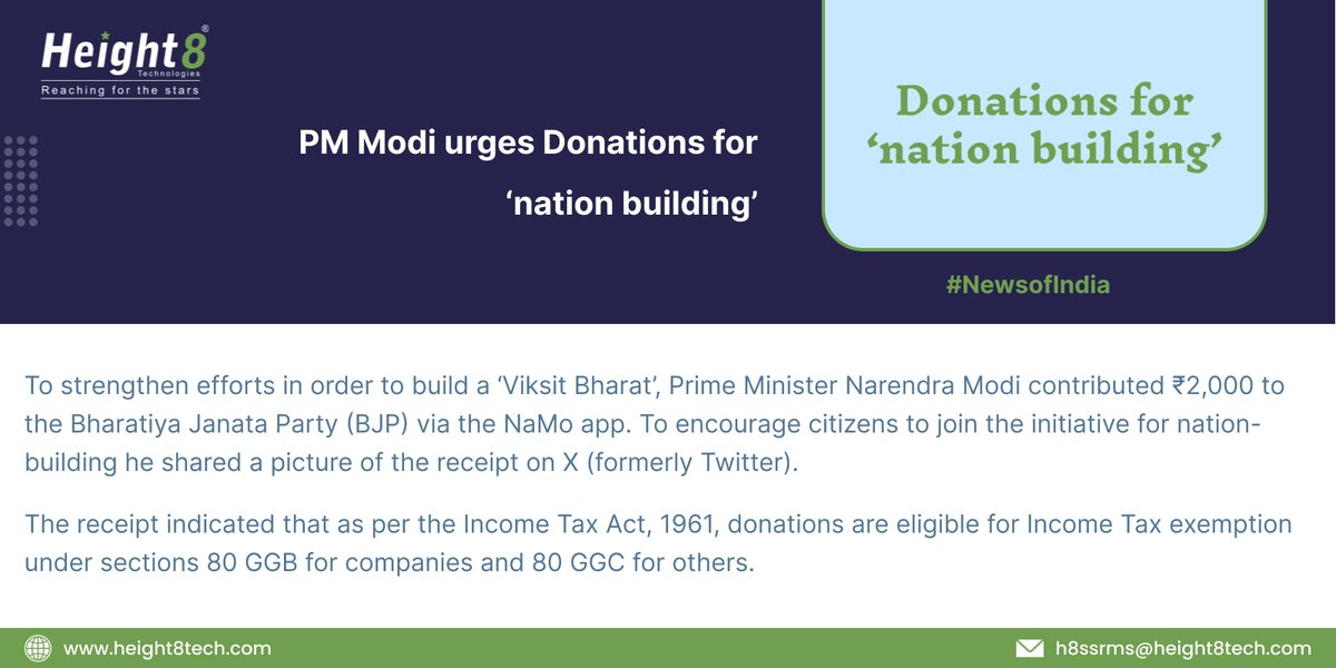 PM Modi urges donations for ‘nation building’.

Follow us for more such news.

#newsofindia #India #PMModiji #donations #NationBuilding #News #H8 #height8 #height8tech #telecoms
