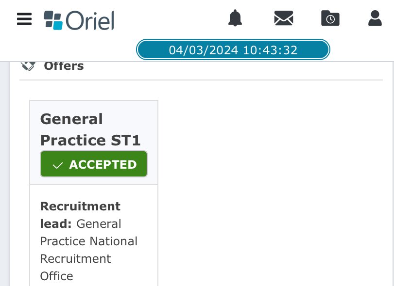 Absolutely delighted to be accepting my offer for GPST1 in my first choice location…next stop, MRCGP 🤩
