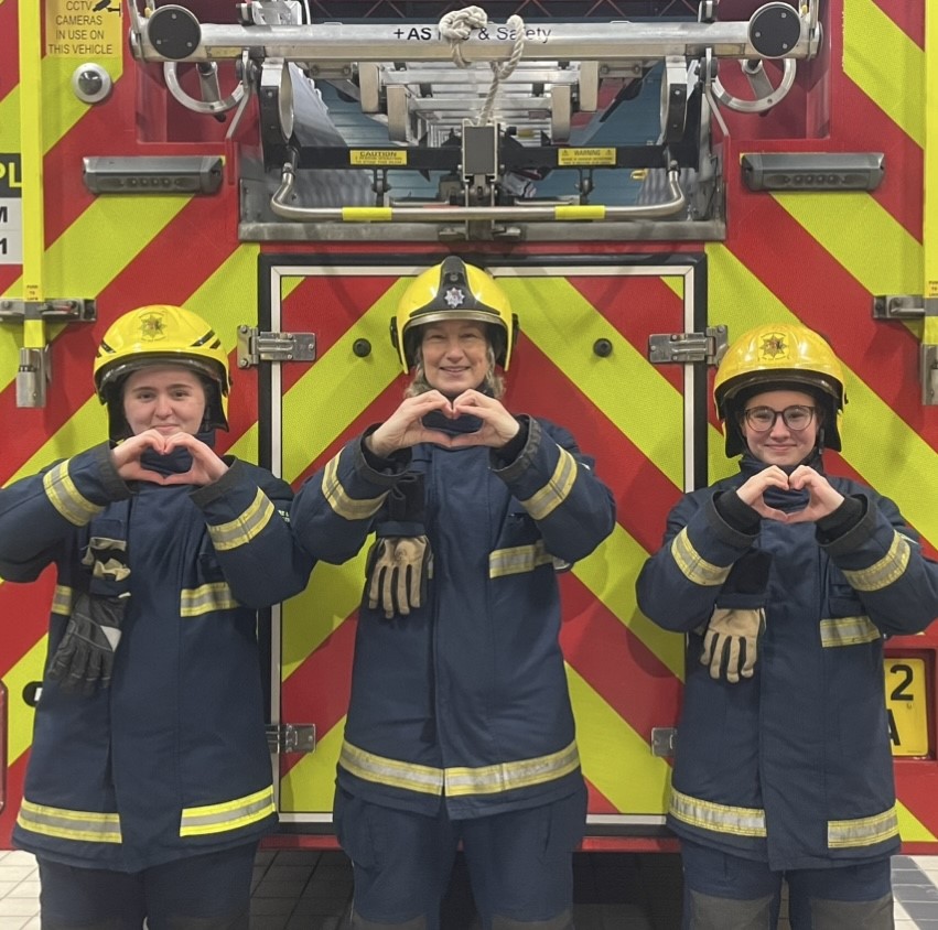 4 days to go to #internationalwomensday and today we are meeting the wonderful Michelle, Northamptonshire Emergency Service Cadet Lead with Katie and Lilia who both started as cadets themselves and are now cadet instructors at Mereway Fire Station #inspiring #IWD24 @WFSUK1 #nfcc